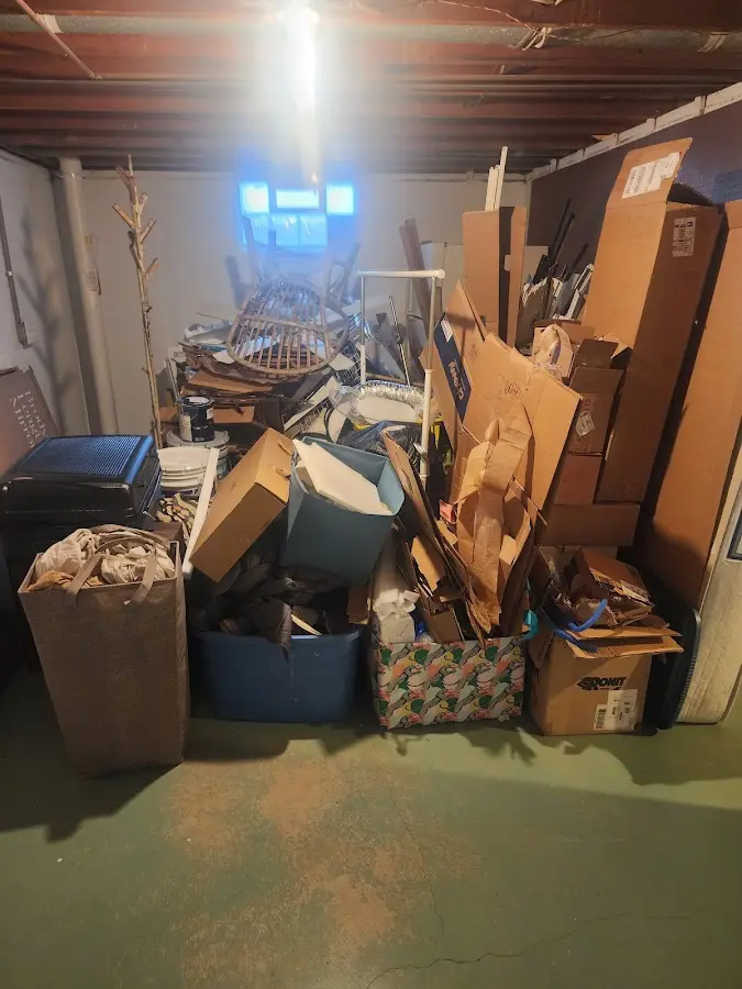 Roll-off dumpster container at job site for Roll Off Dumpster Rental in Clear Lake